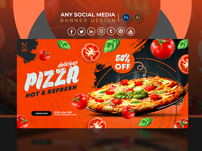 restaurant, food, pizza, tomato, marketing social media post ads design banner cover design design facebook flyer food graphic design instagram linkedin marketing pizza post post design print restaurant social media social media post social media post design twitter