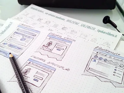 MoneyFarm wireframes and icons app blue design dots farm finance handmade icon icons interface italian italy money moneyfarm paper pen pencil photo redesign shot sketch sketching startup web wireframe