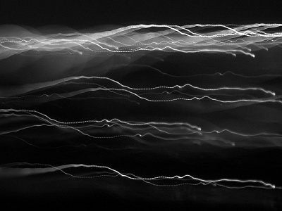 [34/42] black and white dot focus light line long exposure night photography