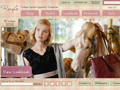 Website Redesign clothing girly ruche vintage