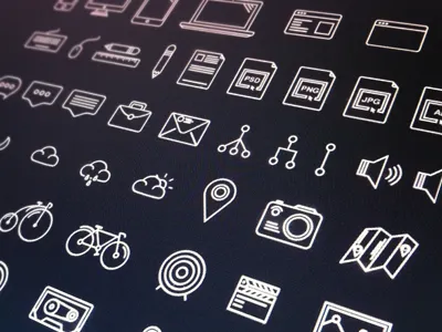 Othericons.com (set) ai apple bike design documents free freebie icons iphone map outlines pen psd set vector