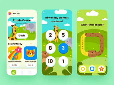 Game UI Design character design game game design illustration kids ui