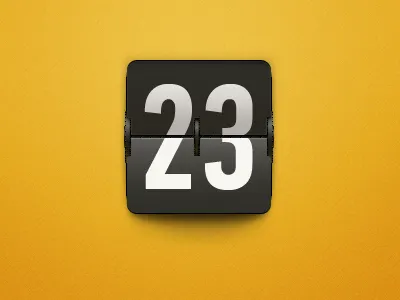 Flip Clock 23 background bla bla bla clock counter elements flip clock light numbers pixel clock pixel perfect shadow ui yellow