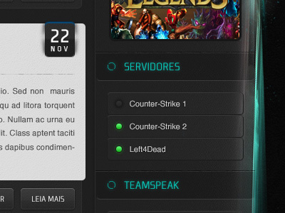 Layout - Arena MVP ad arena mvp banner blog date dock entry facebook feed footer future grunge header large layout lights links login menu modern nav navigation post rss social icon table texture twitter web