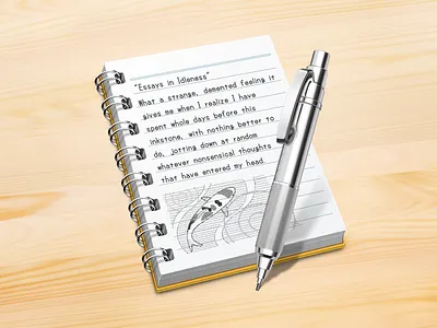 Notebook icon icon mechanical pencil metal notebook pen