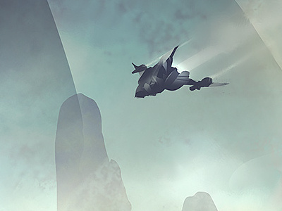 Sci-fi doodle illustration painting sci fi