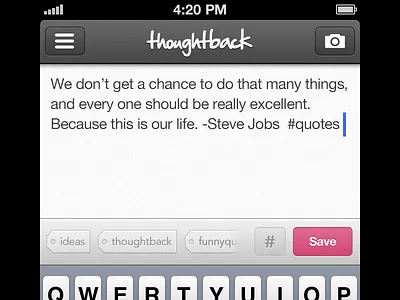 Thoughtback iphone pink thoughtback ui