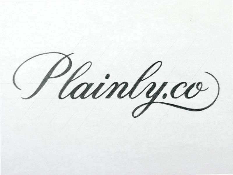 Plainly Logotype branding gif lettering logo logotype plainly process script sketch type typography vector