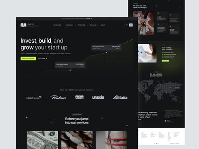 Angel Hon - Angel Investor Website agency angel investor chart company company profile design fund funding illustration investation investing investment investor landing page start up ui ui design uiux venture web