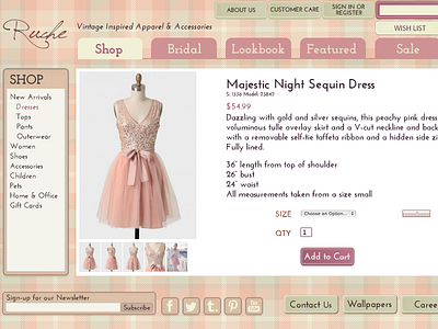 Ruche Product Page girly ruche vintage