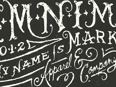 HMNIM Standalone custom type logotype rustic type type vintage worn