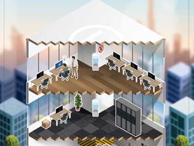 Build a Better Business (Illustration) box building design floors glass graphic illustration isometric model my poor brain paper skyline skyscraper smith tilt shift tim windows