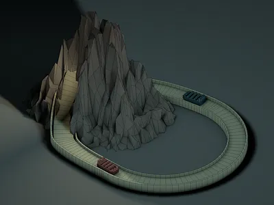 Flume 3d adventure c4d cinema 4d digital flume isometrics low poly miniature render