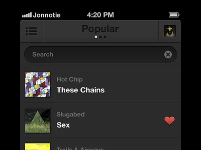 Popular favorite iphone music player