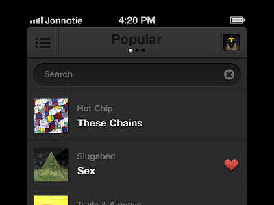 Popular favorite iphone music player