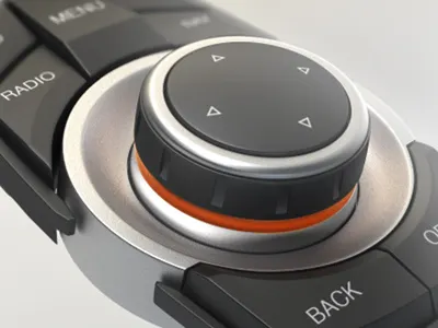 BMW iDrive Controller Close-Up bmw idrive rendering