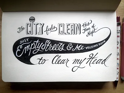 Lettering Lyrics, Kaskade dallas hand lettering kaskade pen script sketchbook typography