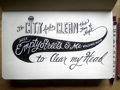 Lettering Lyrics, Kaskade dallas hand lettering kaskade pen script sketchbook typography