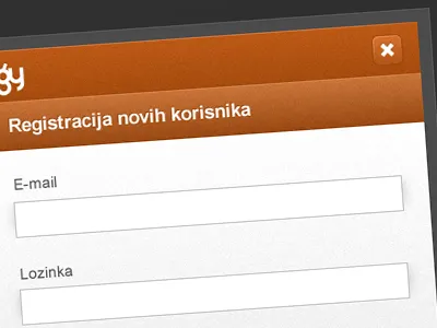 Aboogy - perfect homepage aboogy clean fireworks log in modal orange popup registration user interface window