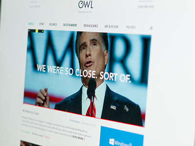 OWL NEWS bmw clean design minimalistic mockup news redesign simple typography ui web website