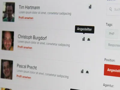 Profile overview clean list minimal overview profile simple user webwrkrhannover