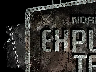 EXPLORER TEST. Underwater sign. Close-up design graphic montage photoshop rough textures