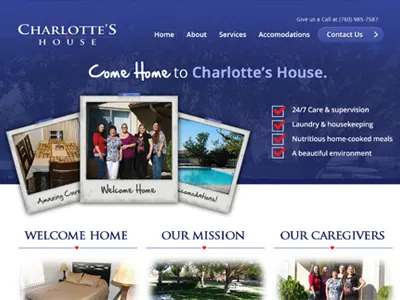 Visual Design - Retirement Home blue front end design polaroid purple retirement home ui design ux design visual design