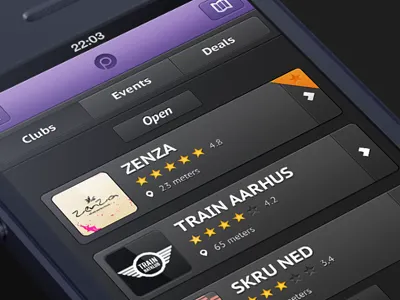 Nightlife App app club clubs deals design events iphone iphone5 nightlife partylife places ui