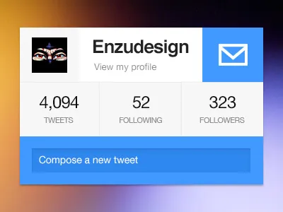 Tweet Widget clean metro twitter widget