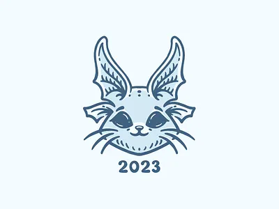 Symbol of the Year 2023 bunny character hare illustration logo logotype nature sea water