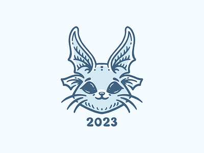 Symbol of the Year 2023 bunny character hare illustration logo logotype nature sea water