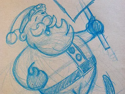 Protesting With Kindness christmas hatchback illustration santa santa claus sketch