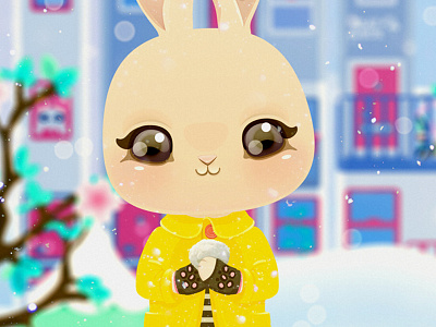Lala bunny luckyland vector