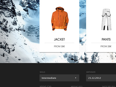 Renting app - select product app dark dropdown field grid interface layout modal multiple next photo background product rent ui