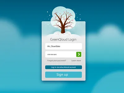 Brrr.... Login blue cloud green hosting login sky winter