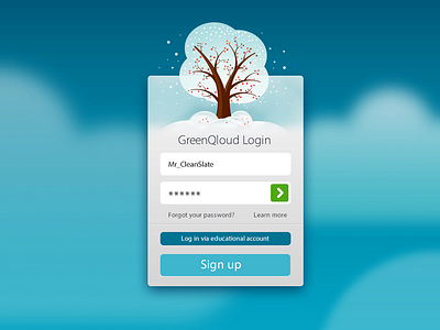 Brrr.... Login blue cloud green hosting login sky winter