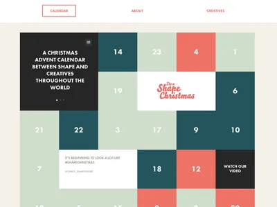 It's a Shape Christmas - Live! advent calendar christmas festive madebyshape shape xmas