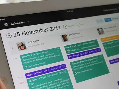 Calendar (final) app calendar clean interface ipad meeting person ui ux