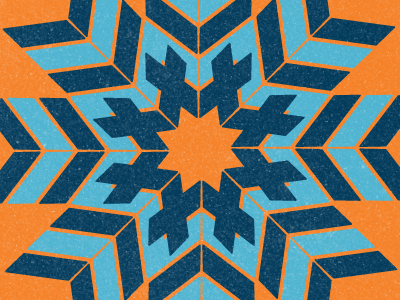 starflake blue orange snowflake star starflake