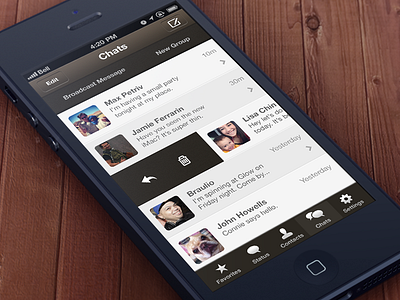 WhatsApp Messenger Redesign Full View chat clean ios iphone mobile social ui ux whatsapp