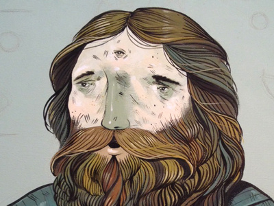 Gentle Man beeteeth illustration painting spoke art supersonic electronic