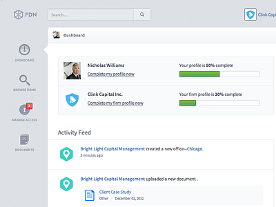 Dashboard Dribbble access activity dashboard entypo favorites feed icons news profile progress request star user