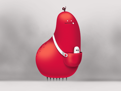 Monster #2 baby monster pouch raaaaar red