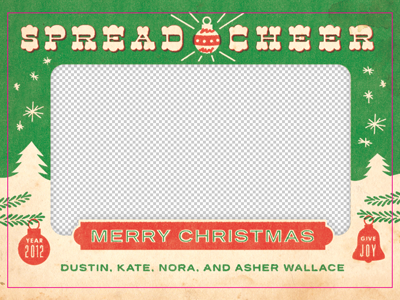 Cheer card christmas color design distressed holidays icon illustration logo old retro shape tag texture type vintage