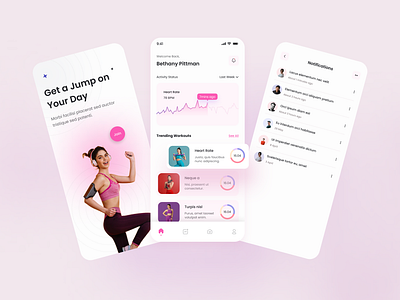 Fitness Track Mobile App Concept exercise fitnessapp fitnessbabes fitnesscoach fitnessgoals fitnessjourney fitnessmotivation fitnesstrack gym health healthylifestyle homeworkout personaltrainer training ui uiux ux workout