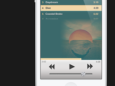 iTunes 11 for iPhone (Album View) gui iphone iphone 5 itunes itunes 11 muci player music music app retina ui