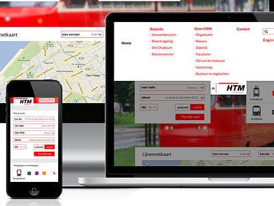 Finished white version den haag haagse tram maatschapij htm.net public transport redesign responsive design the hague ui design user interface design visual design