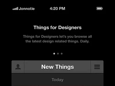 New Things gray iphone sideproject