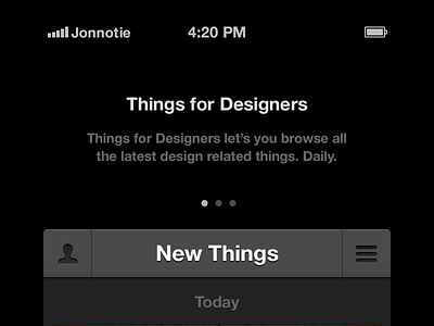 New Things gray iphone sideproject