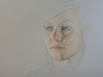Crystal colored pencil drawing illustration pencil portrait prismacolor